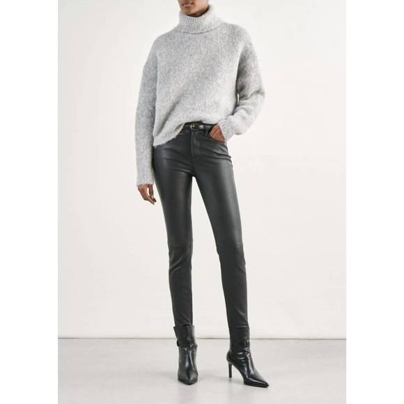 NEW NILI LOTAN sierra sweater in light grey melange - Picture 2 of 4